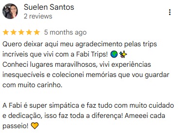 Avaliação de Suelen Santos no Google